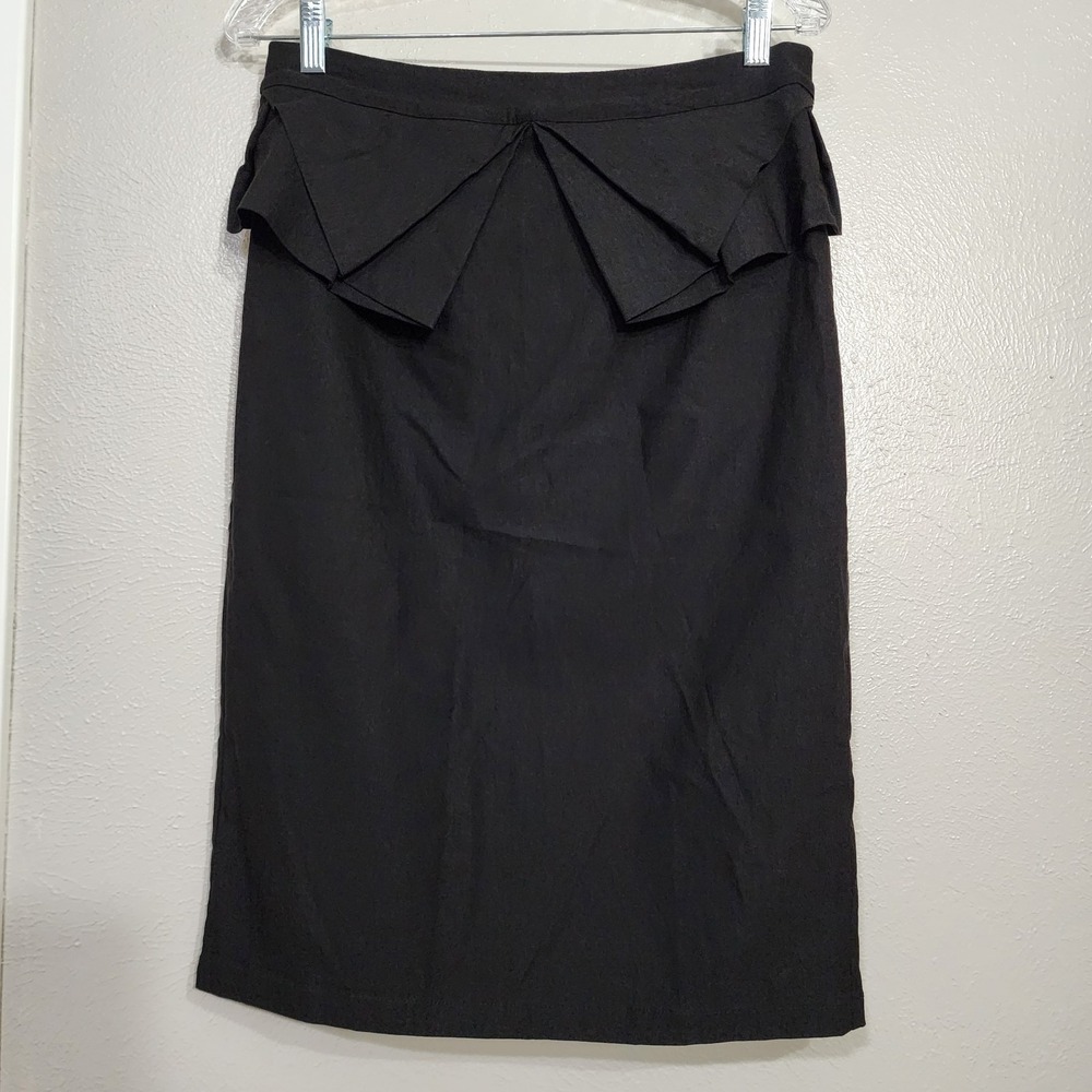 Grace Karin Women's Black Mid Length Peplum Skirt Size Large